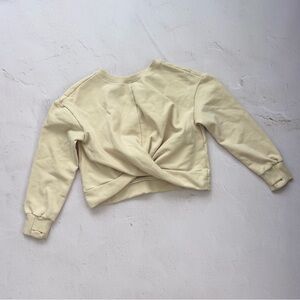 Athleta Girl Cream Twist Front Kids Sweatshirt